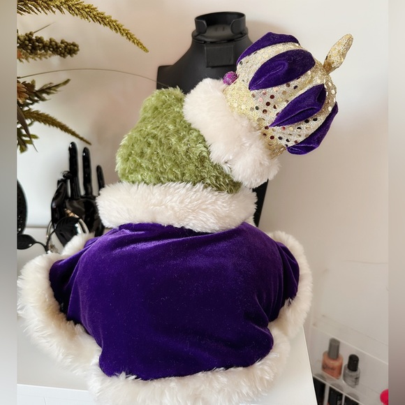 8" Green Frog Prince In Crown Kiss Me Beanbag Stuffed Plush Toy Animal - Picture 4 of 10